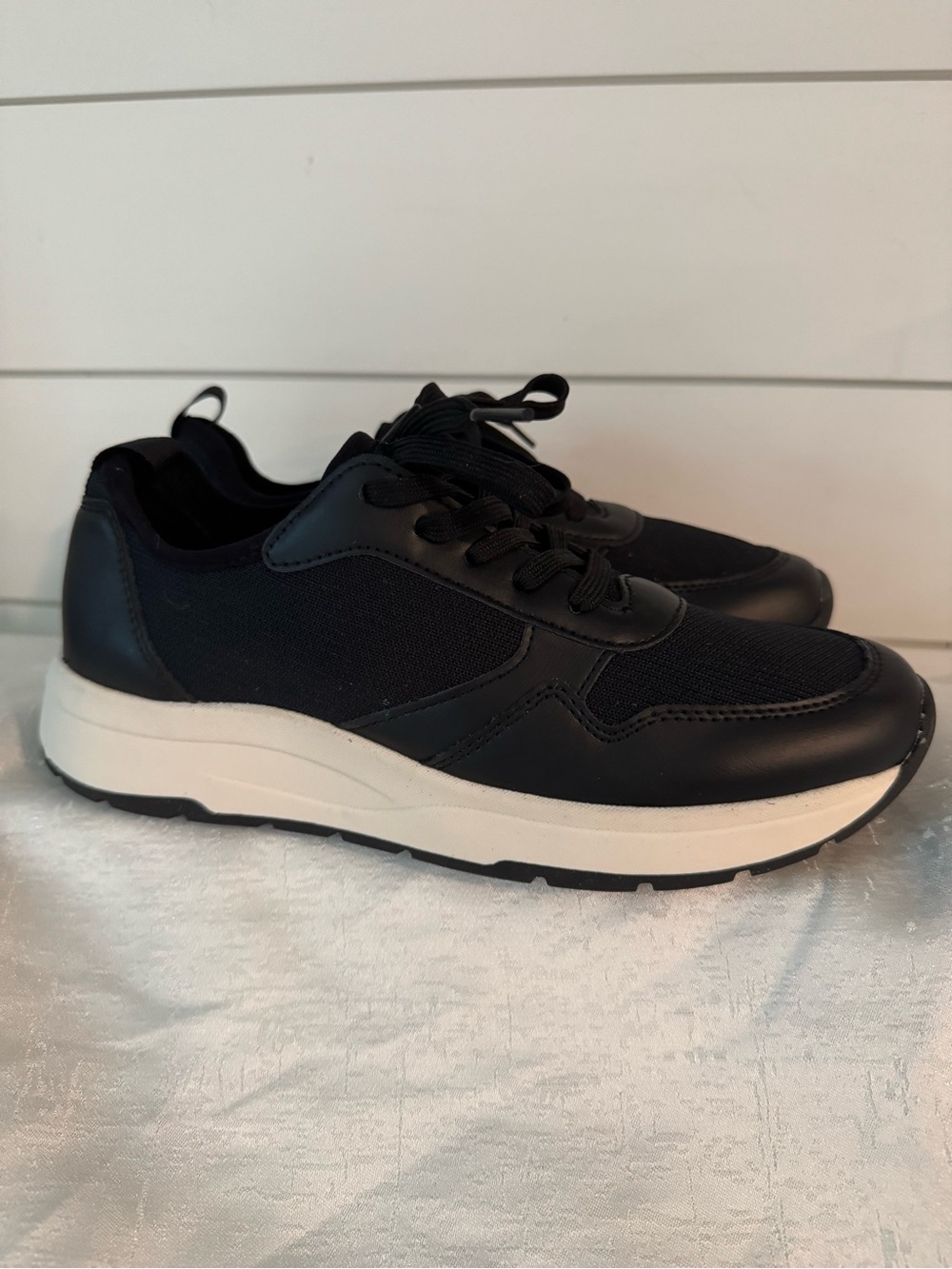 Banana Republic Factory Black Sneakers with White Sole